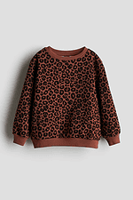 Kız Çocuk Leopar Desenli Sweatshirt