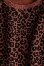 Kız Çocuk Leopar Desenli Sweatshirt - Görsel 3