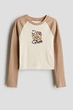 Kız Çocuk Garson Boy Fitilli Baskılı T-Shirt