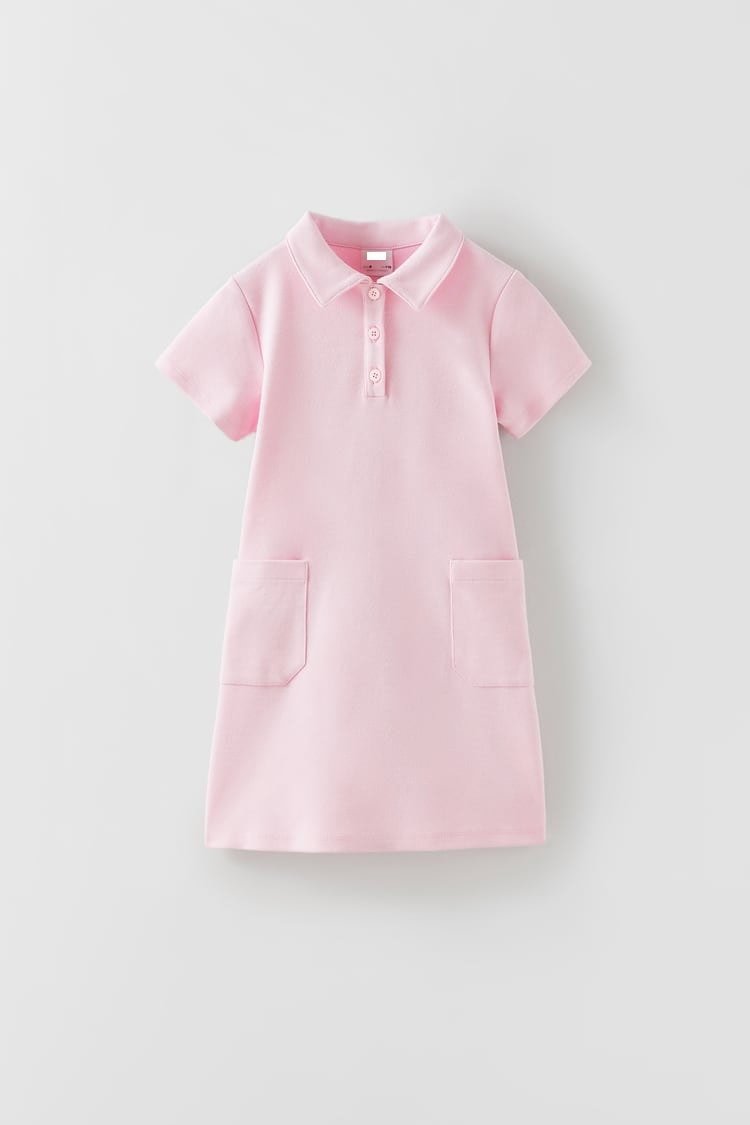 kız çocuk pembe yakalı elbise kız çocuk pembe yakalı elbise