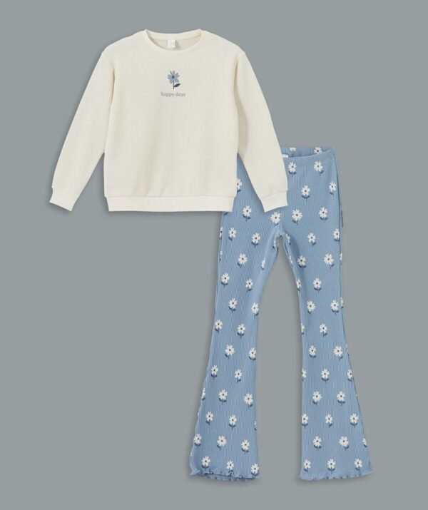 Kız Çocuk Papatya Desenli Takım