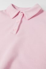 Kız Çocuk Pembe Yakalı Elbise - Görsel 2