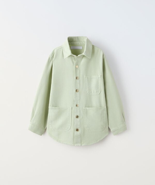 Kız Çocuk Yeşil Kot Ceket