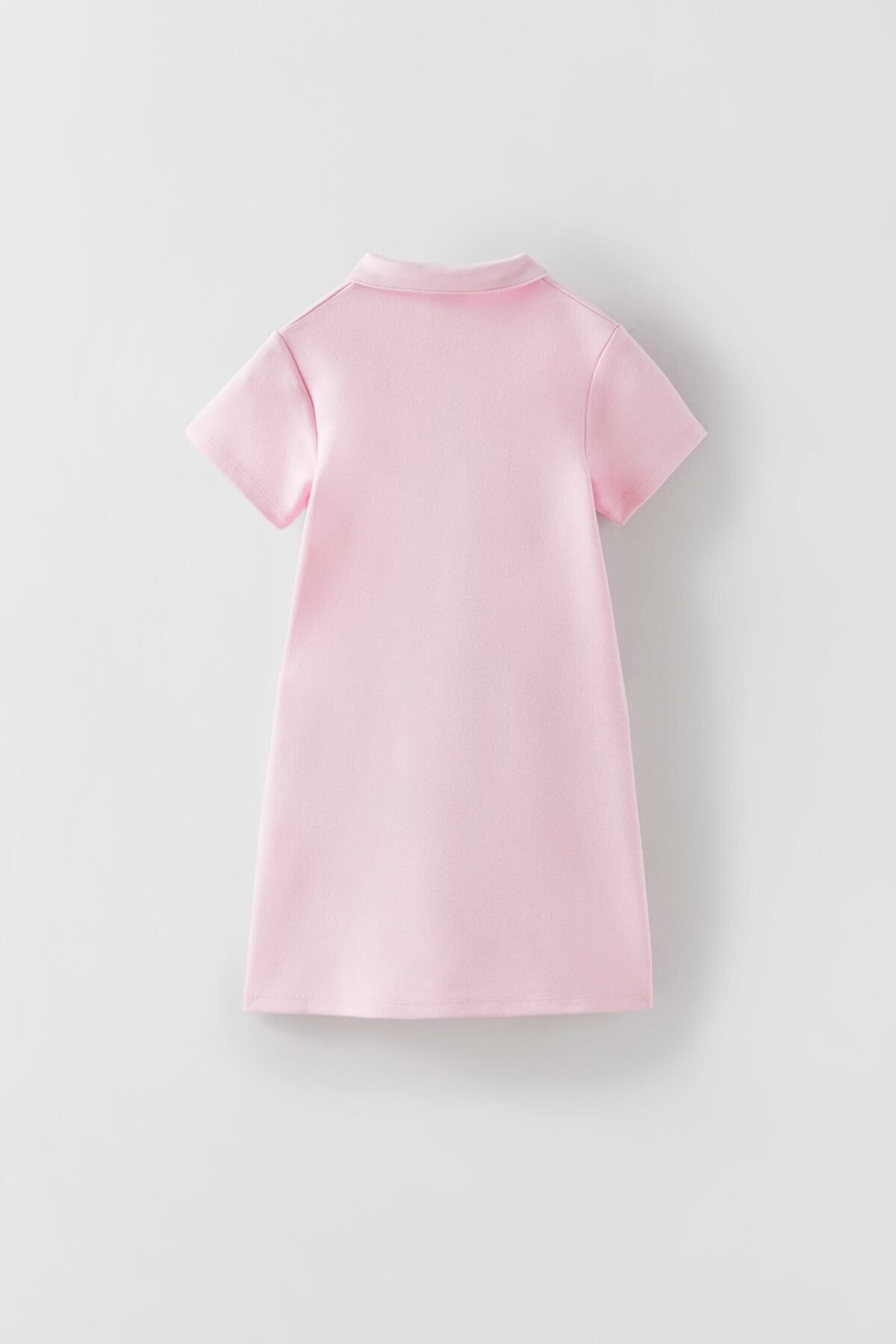 Kız Çocuk Pembe Yakalı Elbise - Görsel 3