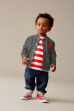 Erkek Bebek Gri Kolej Hırka - Görsel 2