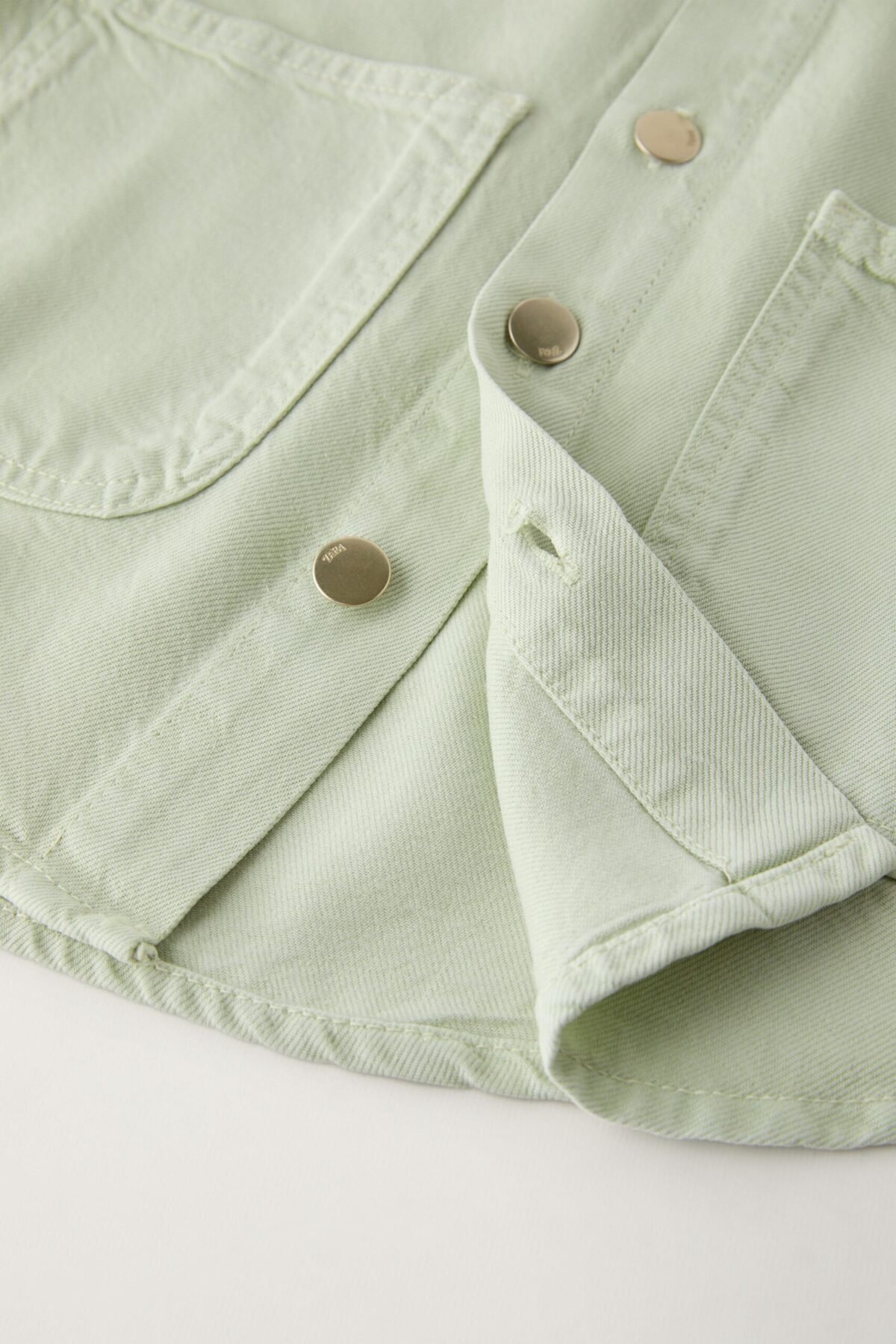 Kız Çocuk Yeşil Kot Ceket - Görsel 2