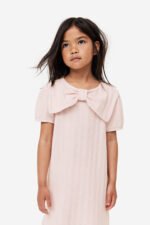 Kız Çocuk Fiyonklu Elbise - Görsel 5