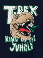 Erkek Çocuk Trex Baskılı İnce Uzun Kollu T-Shirt - Görsel 2