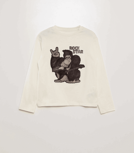 Erkek Çocuk Baskılı İnce Uzun Kollu T-Shirt