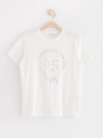 Kız Çocuk Kuru Kafa Baskılı T-Shirt