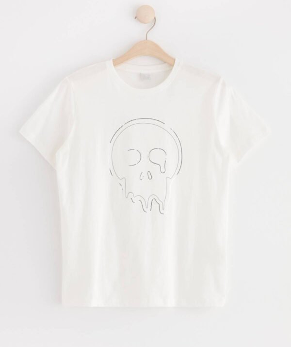 Kız Çocuk Kuru Kafa Baskılı T-Shirt