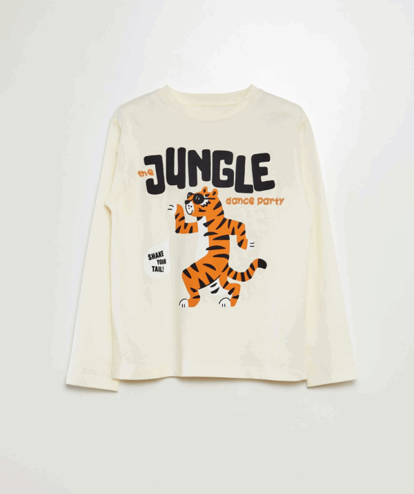 Erkek Çocuk Baskılı İnce Uzun Kollu T-Shirt