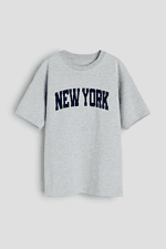 Unisex New York Baskılı T-Shirt