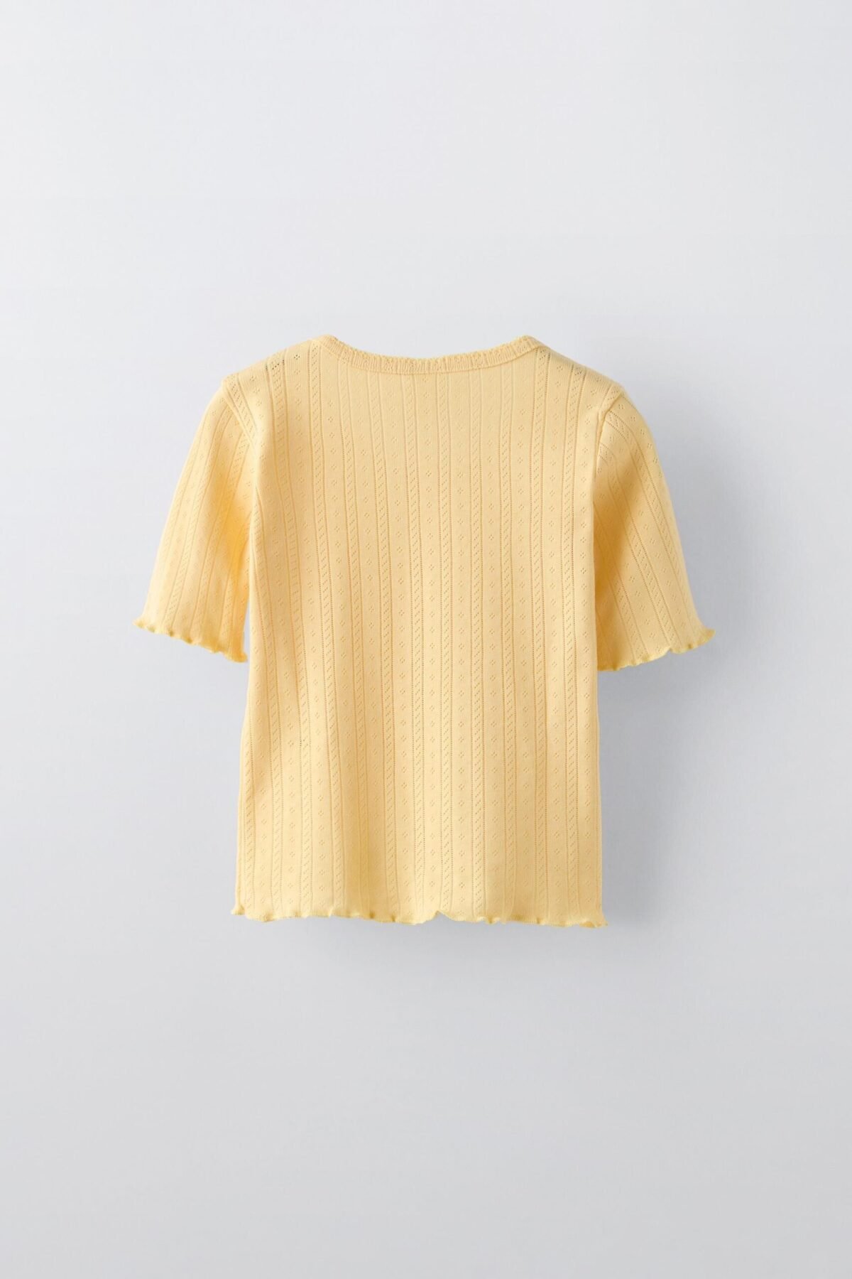 Kız Çocuk Düğme Detaylı Triko T-Shirt - Görsel 5