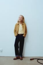 Kız Çocuk Düğme Detaylı Triko T-Shirt - Görsel 4