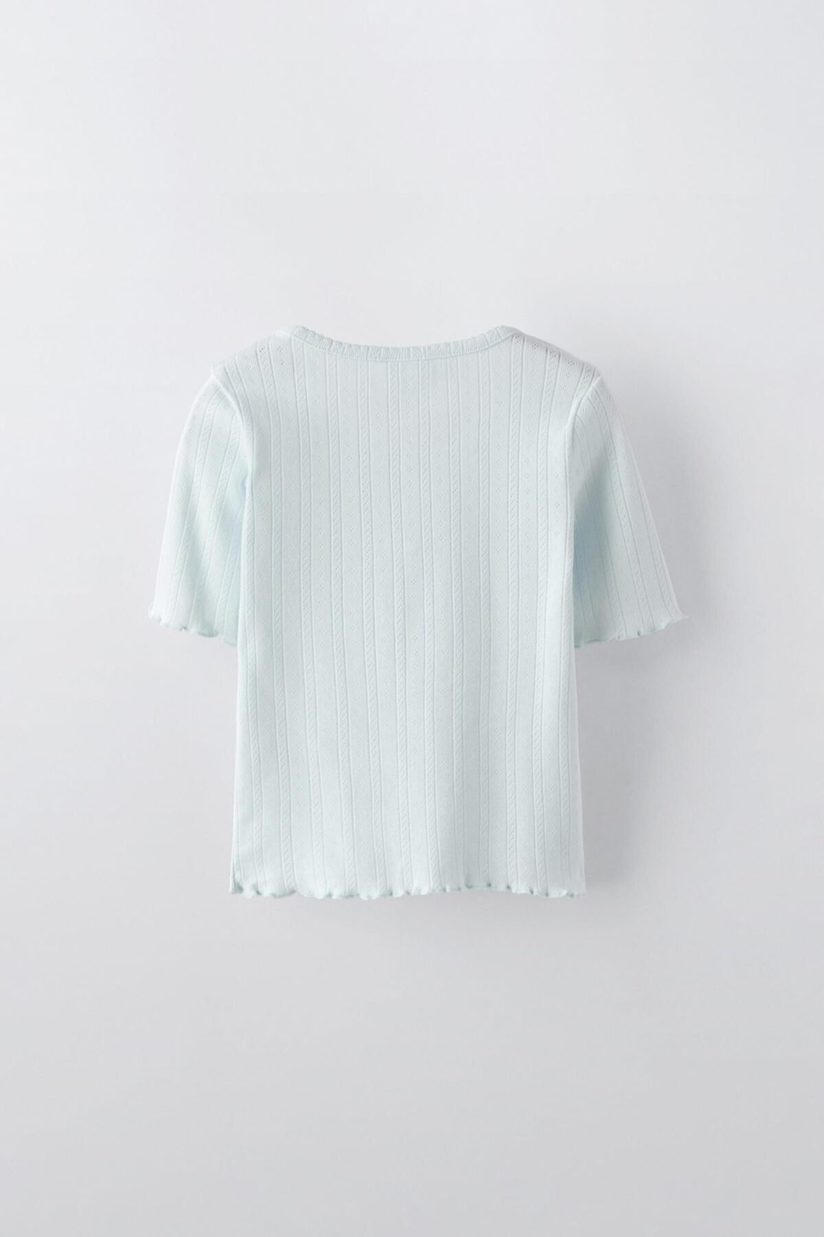 Kız Çocuk Düğme Detaylı Triko T-Shirt - Görsel 3