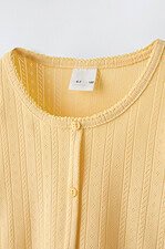 Kız Çocuk Düğme Detaylı Triko T-Shirt - Görsel 3