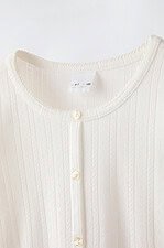 Kız Çocuk Düğme Detaylı Triko T-Shirt - Görsel 2