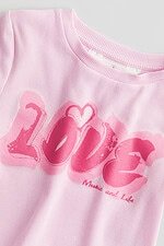 Kız Çocuk Fitilli Baskılı Crop T-Shirt - Görsel 2