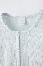 Kız Çocuk Düğme Detaylı Triko T-Shirt - Görsel 2