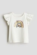 Kız Çocuk İşlemeli Gökkuşağı T-Shirt