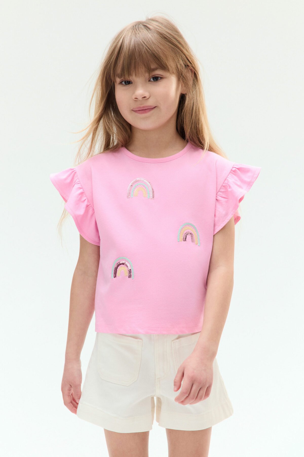 Kız Çocuk Pullu T-Shirt - Görsel 2