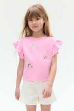 Kız Çocuk Pullu T-Shirt - Görsel 2