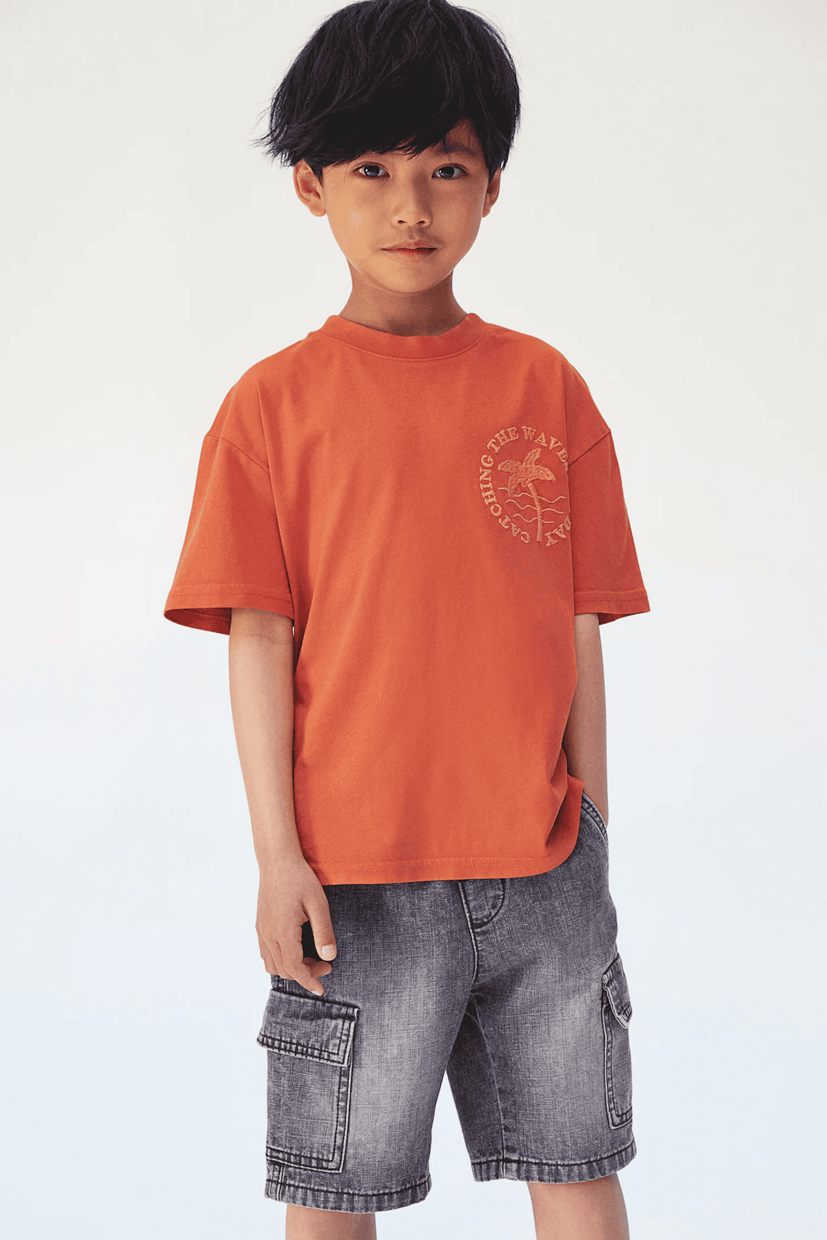 Erkek Çocuk Nakışlı Sırtı Baskılı T-Shirt - Görsel 3