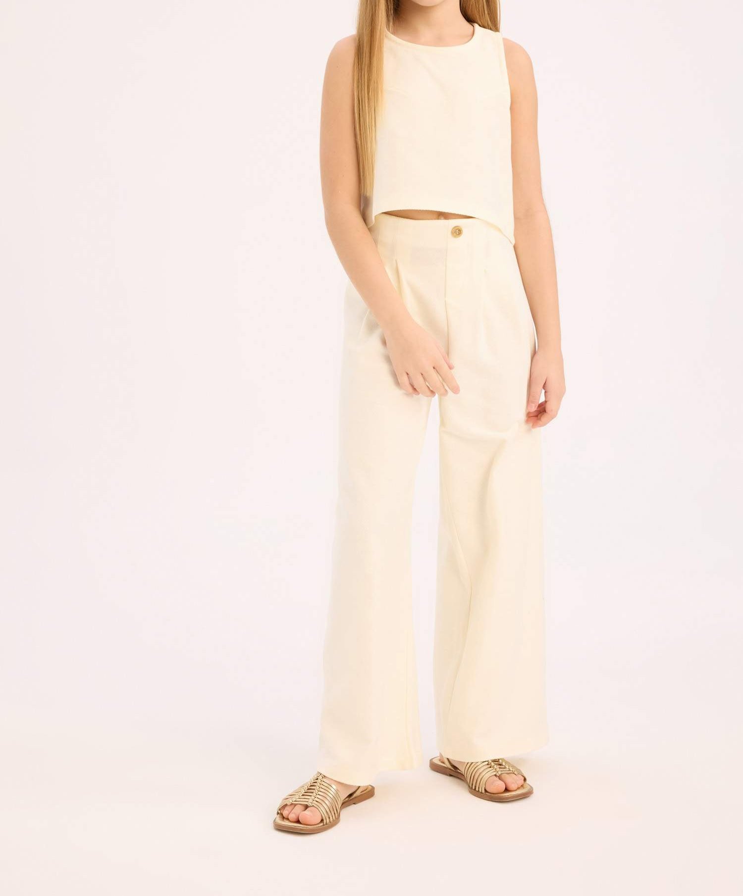 Kız Çocuk Pantolon Askılı T-Shirt Takım