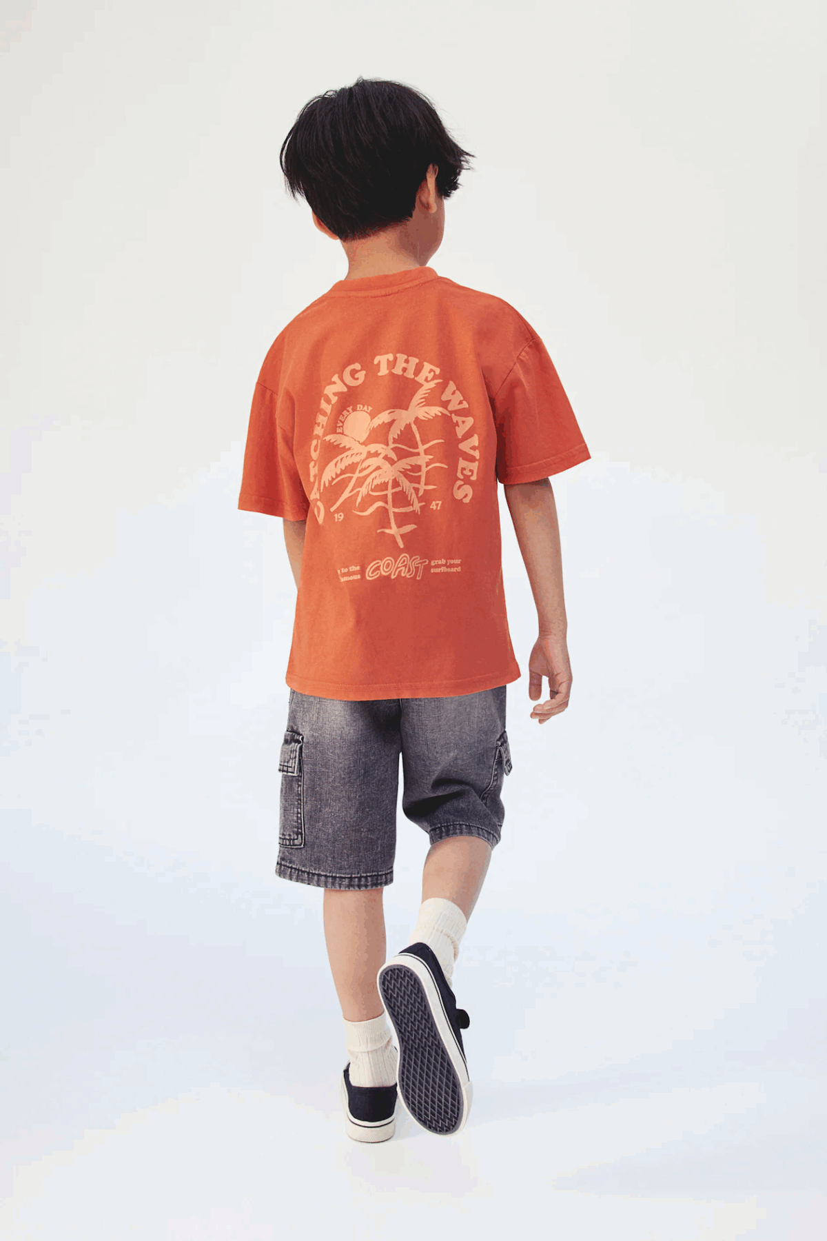 Erkek Çocuk Nakışlı Sırtı Baskılı T-Shirt - Görsel 5