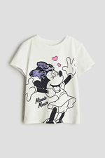 Kız Çocuk Baskılı Pullu T-Shirt