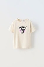 Kız Çocuk Slim Fit Baskılı Fitilli T-Shirt
