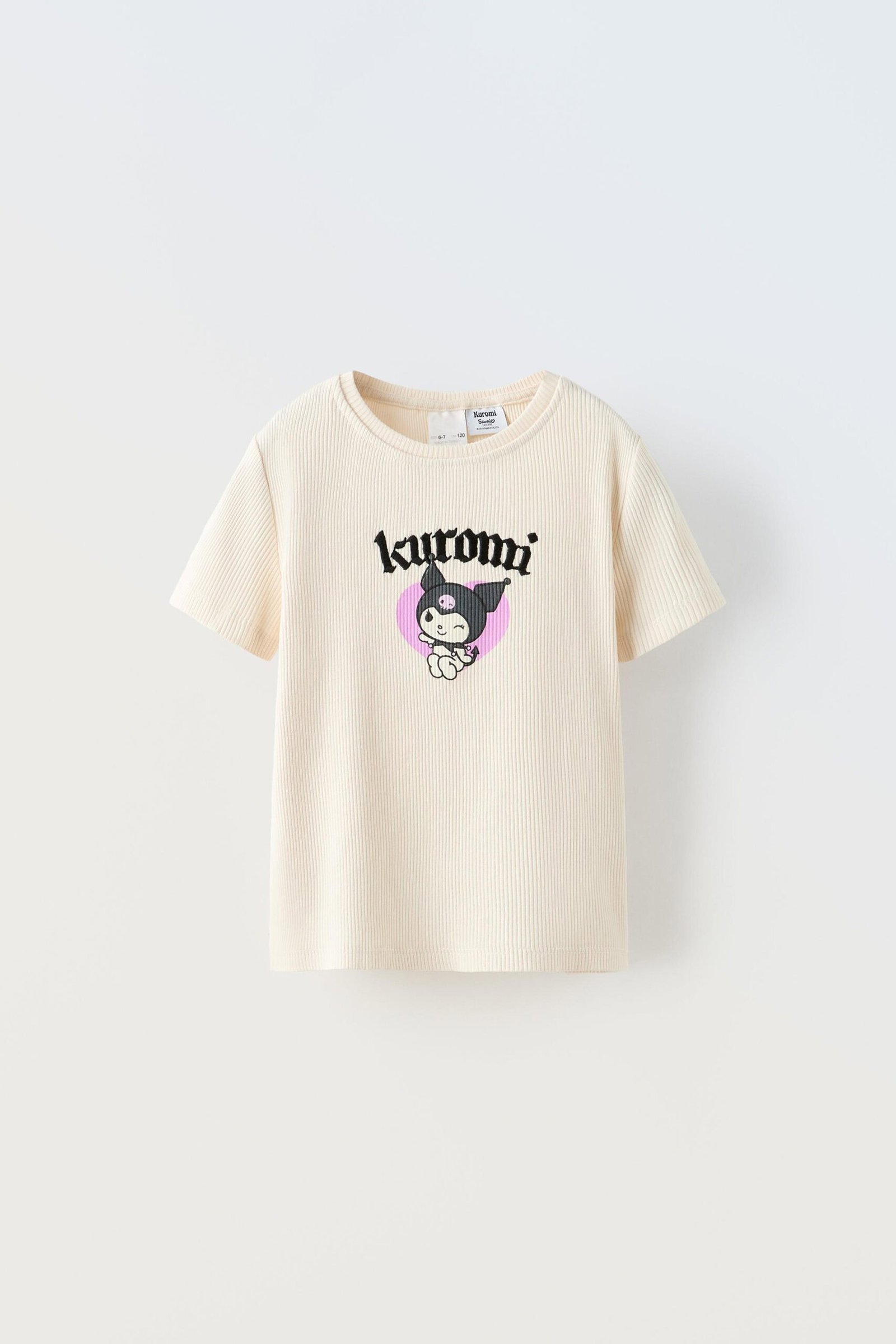 Kız Çocuk Slim Fit Baskılı Fitilli T-Shirt Kız Çocuk Slim Fit Baskılı Fitilli T-Shirt