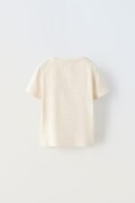 Kız Çocuk Slim Fit Baskılı Fitilli T-Shirt - Görsel 3