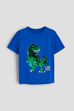Erkek Çocuk T-Rex Pullu T-Shirt