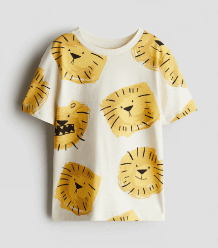 Erkek Çocuk Aslan Baskılı T-Shirt