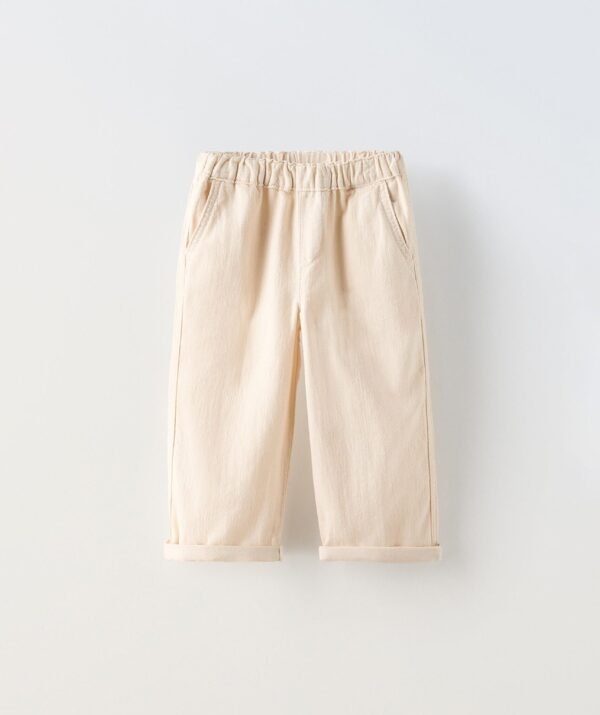 kız bebek dantel cep detaylı baggy pantolon