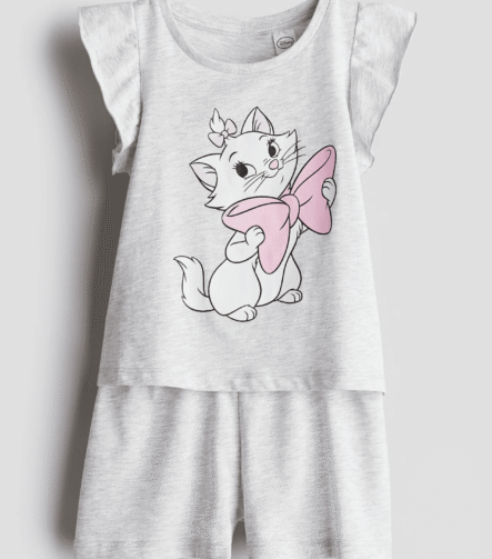kız çocuk baskılı pijama takımı