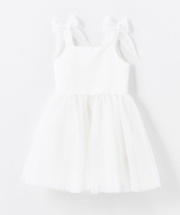 Kız Çocuk Beyaz Abiye Elbise