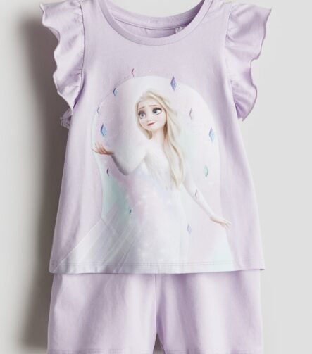 kız çocuk baskılı pijama takımı