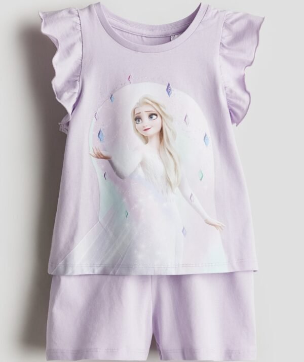 kız çocuk baskılı pijama takımı