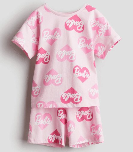 kız çocuk baskılı pijama takımı