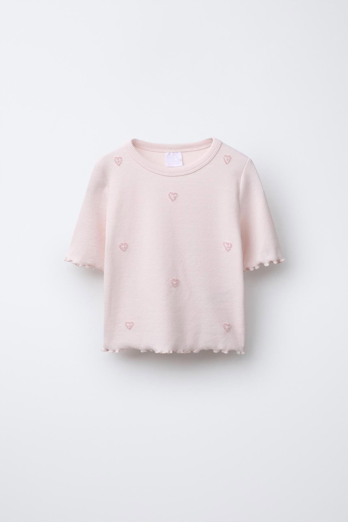 Kız Çocuk Fitilli T-Shirt Kız Çocuk Fitilli T-Shirt