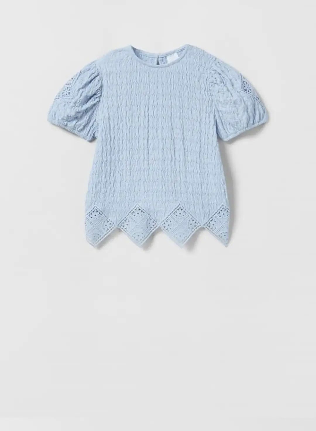 Kız Çocuk Etek Ucu Üçgen Detaylı T-Shirt Kız Çocuk Etek Ucu Üçgen Detaylı T-Shirt