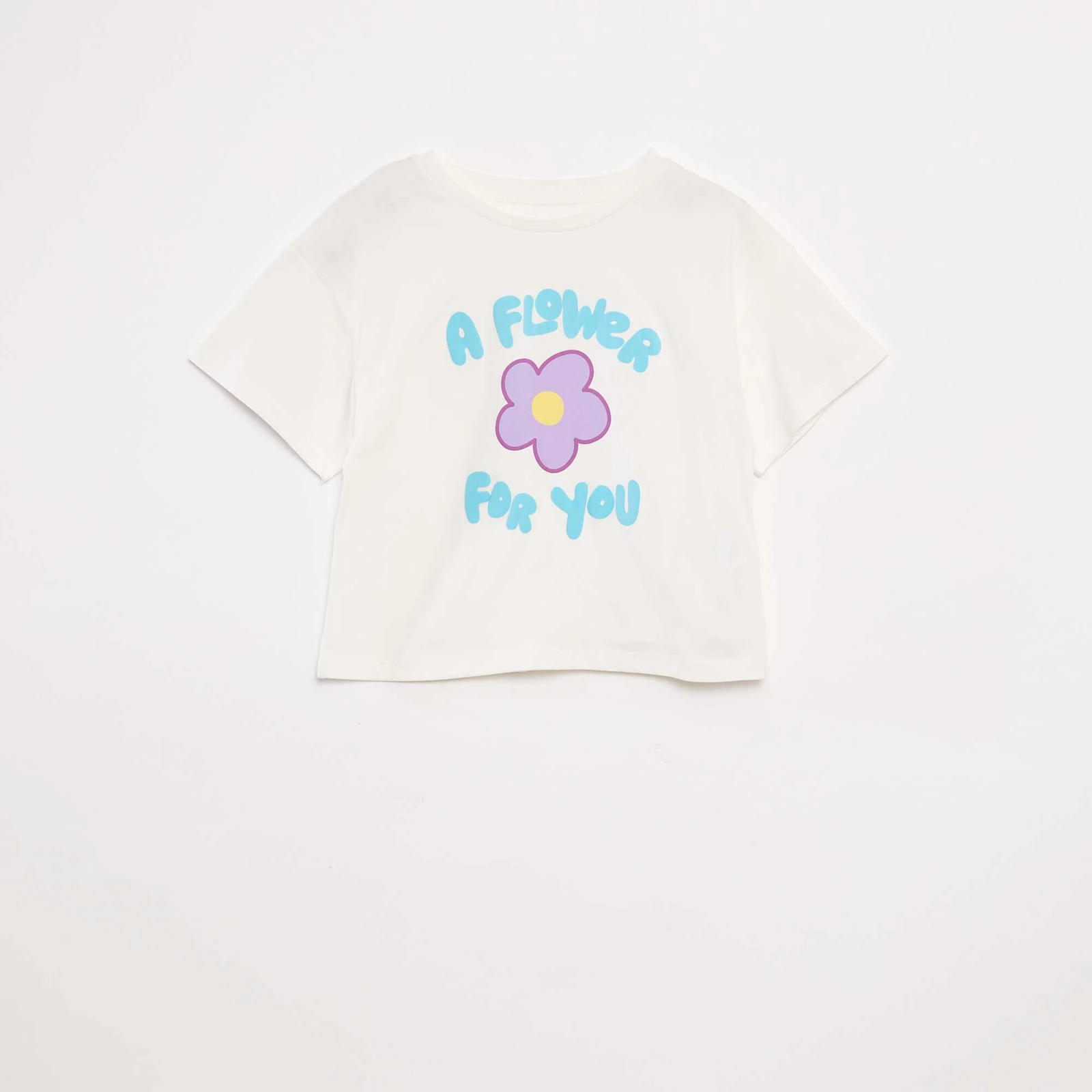 Kız Çocuk Çiçek Baskılı T-Shirt Kız Çocuk Çiçek Baskılı T-Shirt