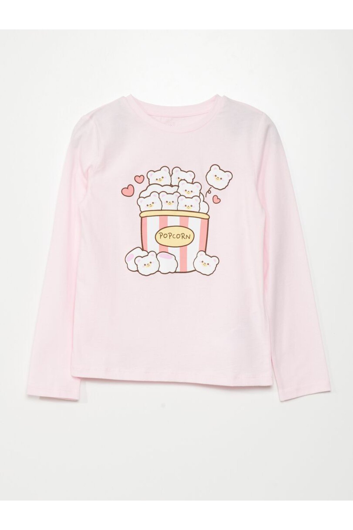 Kız Çocuk Popcorn Baskılı T-Shirt