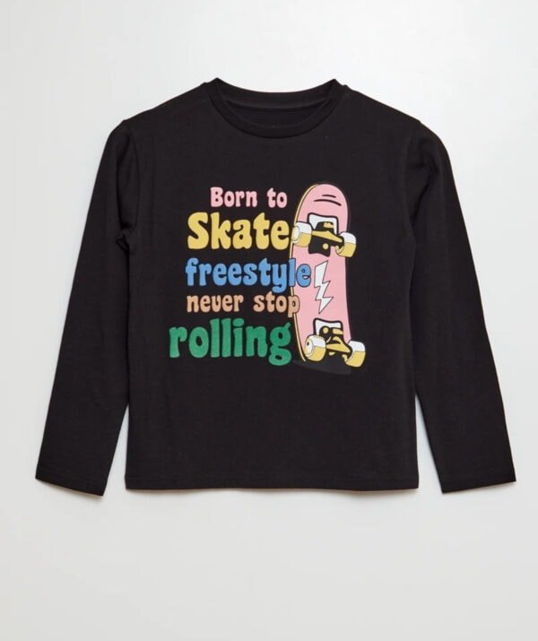 Erkek Çocuk Baskılı Uzun Kollu T-Shirt