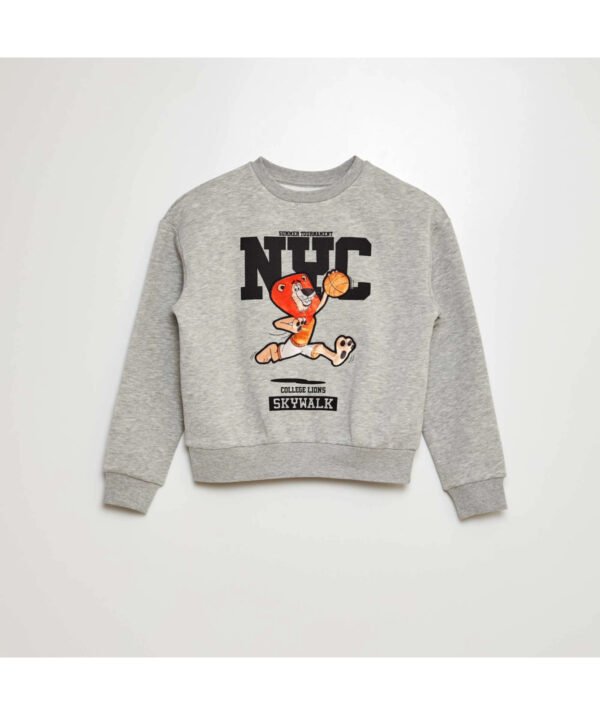 Erkek Çocuk Aslan Baskılı Sweatshirt