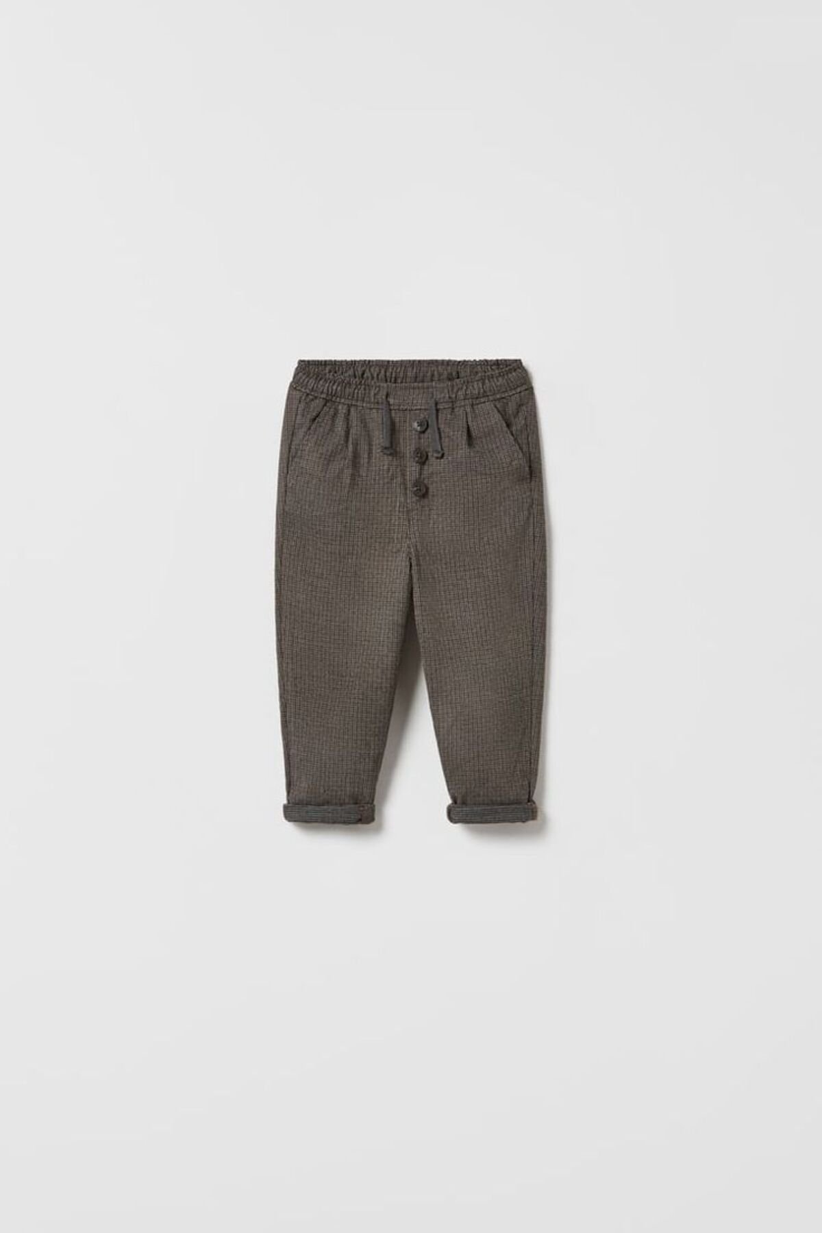 Erkek Bebek Ekoseli Pantolon