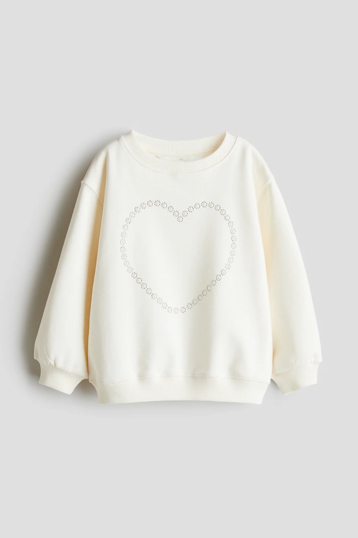 Kız Çocuk Kalp Motifli Sweatshirt